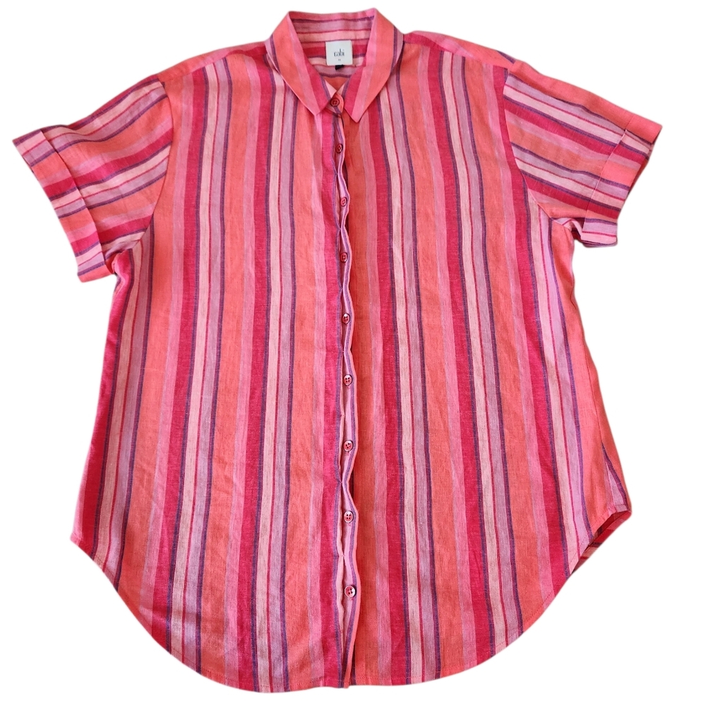 Cabi Striped Pink Shirt